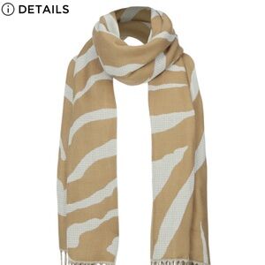 Stylish Tan and White Scarf